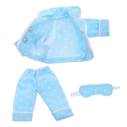 TOYANDONA Mini Puppen Schlafanzug aus Weichem Baumwollstoff Vielseitige Puppenkleidung für DIY Kostümoutfits und Freizeitkleidung Passend für Bjd und Puppen von TOYANDONA