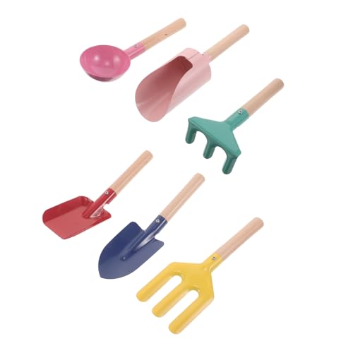 TOYANDONA Mini Rechen Für Für Den Außenbereich Garten Landschaftsbau Und – Spitze Schaufel Werkzeuge Spielset Für Kleinkinder Holz Set Löffel Hof Sommerferien von TOYANDONA