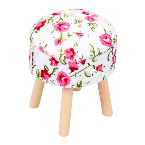 TOYANDONA Mini-Rundbank Kleiner Holzhocker Puppenstuben Hocker Kleiner Schemel Kleiner Stuhl Kleiner Hocker Möbel Hocker-Modell Mini-Hocker aus Holz für das Stoff Weiß TOYANDONA Mini-Rundbank Kleiner Holzhocker Puppenstuben Hocker Kleiner Schemel Kleiner Stuhl Kleiner Hocker Möbel Hocker-Modell Mini-Hocker aus Holz für das Stoff Weiß von TOYANDONA