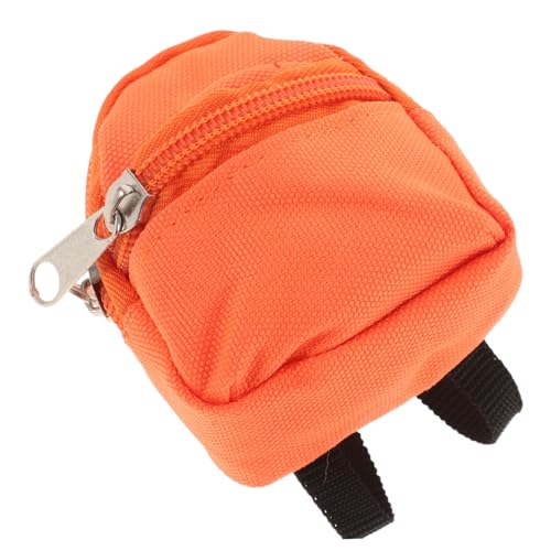 TOYANDONA Mini-rucksäcke Für Puppen Mini-Schultasche Modell Sicher Praktisch Orangefarbenes Stoffmaterial von TOYANDONA