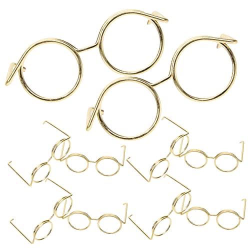 TOYANDONA Kleine Puppenbrille Metallbrille Basteln Mini Sonnenbrillen Für Puppen Metallrahmen Klassische Runde Brille Ohne Gläser Ideales Zubehör Für Puppenoutfits Und Kreative Rollenspiele TOYANDONA Kleine Puppenbrille Metallbrille Basteln Mini Sonnenbrillen Für Puppen Metallrahmen Klassische Runde Brille Ohne Gläser Ideales Zubehör Für Puppenoutfits Und Kreative Rollenspiele von TOYANDONA