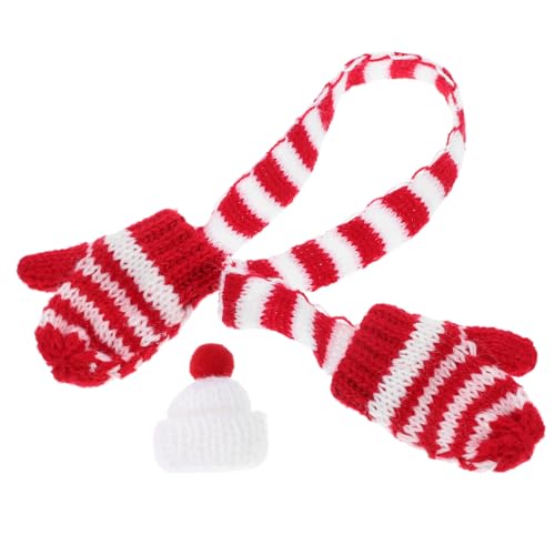 TOYANDONA Mini Strickmütze und Schal Rot Weiß Weihnachtliche Puppenbekleidung Zubehör Weiche Bequeme Mini Knit Accessoires für Weihnachtsbaum Schneemann und Festliche Deko TOYANDONA Mini Strickmütze und Schal Rot Weiß Weihnachtliche Puppenbekleidung Zubehör Weiche Bequeme Mini Knit Accessoires für Weihnachtsbaum Schneemann und Festliche Deko von TOYANDONA