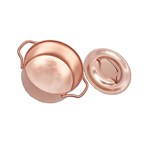 TOYANDONA Mini -Topf -Dekoration Mini -Kochgeschirr Mini-Küchentopf Mini-Küchenutensilien Stellen Sie Sich vor, Sie Küchengeräte Miniatur-Kochzubehör Mini- Legierung Golden von TOYANDONA