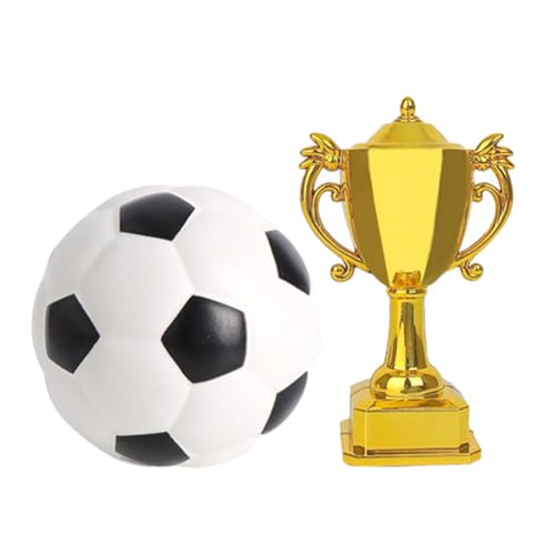 TOYANDONA Fußball-Kuchenaufsätze: Kunststoff-Fußball-Kuchendekorationen für Jungen, Mini-Fußball-Trophäen-Aufsatz, Kinder-Sport-Themen-Geburtstagsparty-Zubehör (Fußball + Pokal) TOYANDONA Fußball-Kuchenaufsätze: Kunststoff-Fußball-Kuchendekorationen für Jungen, Mini-Fußball-Trophäen-Aufsatz, Kinder-Sport-Themen-Geburtstagsparty-Zubehör (Fußball + Pokal) von TOYANDONA