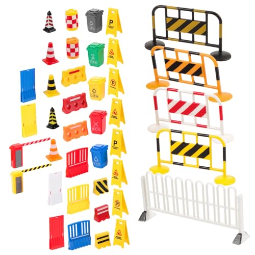 TOYANDONA Mini Verkehrsschilder Teilig Pädagogisches für Realistische Verkehrszeichen Farben Robustes Lernspielzeug für Verkehrssicherheit und Straßensimulation für Jungen und Mädchen von TOYANDONA