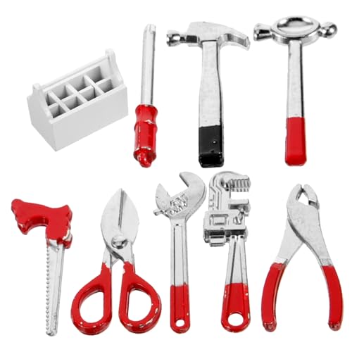 TOYANDONA Mini Werkzeugkasten Set Teiliges für Puppenhaus Dekoration Simulierte Miniatur Werkzeuge Kreatives Zubehör für Mini Haus für Rollenspiele und Bildung von TOYANDONA