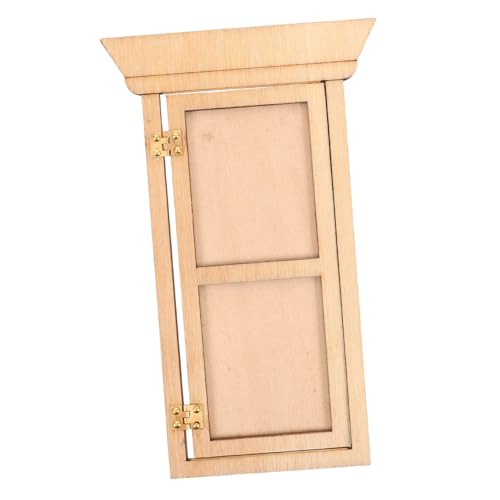 TOYANDONA Mini -hausmodellmöbel Puppenhaus Miniaturzubehör Minitür Zum Basteln Mini-puppenhaus- Mini Doll House Accessoires Miniatur-feentür-bastelarbeiten Hölzern Beige von TOYANDONA