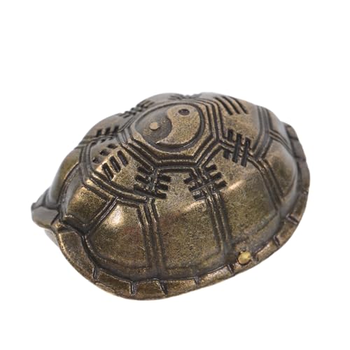 TOYANDONA Mini-wahrsagungsschildkrötenschale Für Fengshui Chinesische Glücksberichte Desktop Messing Figur Glücksmünze Für Gesundheitsvermögen Wahrsage Prop Golden von TOYANDONA