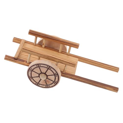 TOYANDONA Miniatur Gartenwagen Modell aus Holz Nostalgisches für Miniaturgärten und Dekorationen Detailgetreu und Realistisch für von TOYANDONA