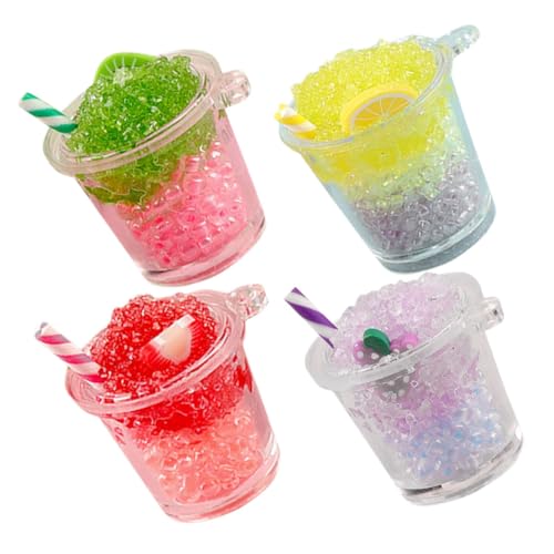TOYANDONA Puppenhaus Küche Miniatur Getränke Becher Leuchtende Getränkebecher Für Puppenhaus Modell Dekoration Bunte Eisbecher Zubehör Für Puppenhaus Accessoires Zubehör Puppenhaus von TOYANDONA