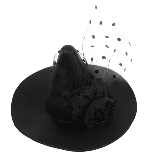 TOYANDONA Miniatur-Hexenhut Retro-Schwarze Hexenblumen-Haarspange Kleine Dekorative Halloween-Haar-Accessoires Cosplay-Zaubererhut Für Halloween-Kostüm Anzieh-Partyzubehör TOYANDONA Miniatur-Hexenhut Retro-Schwarze Hexenblumen-Haarspange Kleine Dekorative Halloween-Haar-Accessoires Cosplay-Zaubererhut Für Halloween-Kostüm Anzieh-Partyzubehör von TOYANDONA