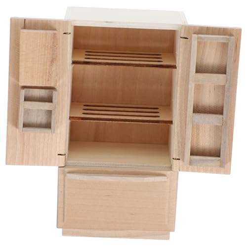 TOYANDONA Miniatur Holz Kühlschrank Modell Puppenhaus Möbel Küchenzubehör Mini Kühlschrank Ornament Unbemalt DIY Dekoration für Mini Haus Szenen TOYANDONA Miniatur Holz Kühlschrank Modell Puppenhaus Möbel Küchenzubehör Mini Kühlschrank Ornament Unbemalt DIY Dekoration für Mini Haus Szenen von TOYANDONA