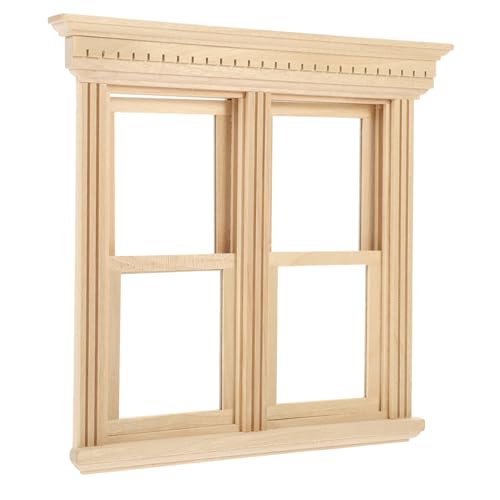 TOYANDONA Miniatur Holzfensterrahmen Puppenhaus Möbel Zubehör Unbemalt Robustes DIY Fenstermodell für Miniaturhäuser Detailreiches Kleines Holzfenster für Puppenhaus Dekoration und TOYANDONA Miniatur Holzfensterrahmen Puppenhaus Möbel Zubehör Unbemalt Robustes DIY Fenstermodell für Miniaturhäuser Detailreiches Kleines Holzfenster für Puppenhaus Dekoration und von TOYANDONA