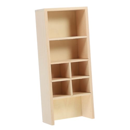 TOYANDONA Miniatur Holzschrank für Puppenhaus Kleines Möbelstück Mini Regal Robustes Holzmaterial als für Geeignet für Puppenhaus Dekoration und Bastelprojekte von TOYANDONA