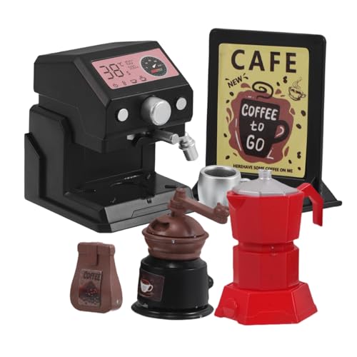 TOYANDONA Miniatur Kaffeemaschine Puppenhaus Möbel Realistische Szene Kreatives DIY Modell Vielseitiges Fotografie Requisit Einzigartige Dekoration für Sammler und Ausstellungen von TOYANDONA