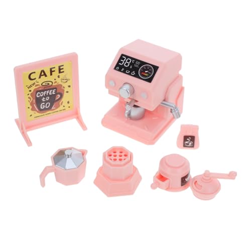 TOYANDONA Miniatur Kaffeemaschine Realistische Küchenmaschine Zubehör für Puppenhaus Rollenspiel Kreatives Lernen Fördert Motorik und Familieninteraktion für Mädchen Jungen von TOYANDONA