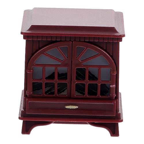 TOYANDONA Miniatur Kamin Für Puppenhaus Fireplace Modell Mit Beleuchtung Realistisches Deko-Element Für Weihnachts Und Miniatur-Dekoration von TOYANDONA