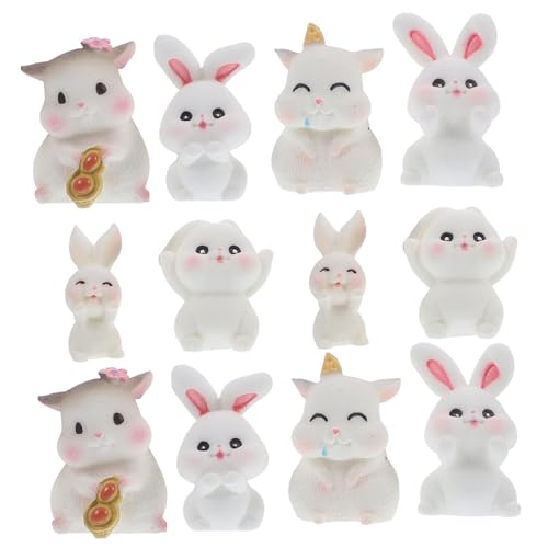 TOYANDONA 12 Stücke Harz Handwerk Figuren Miniatur Bunny Dekoration Microlandscape Cartoon Bunny Modelle TOYANDONA 12 Stücke Harz Handwerk Figuren Miniatur Bunny Dekoration Microlandscape Cartoon Bunny Modelle von TOYANDONA