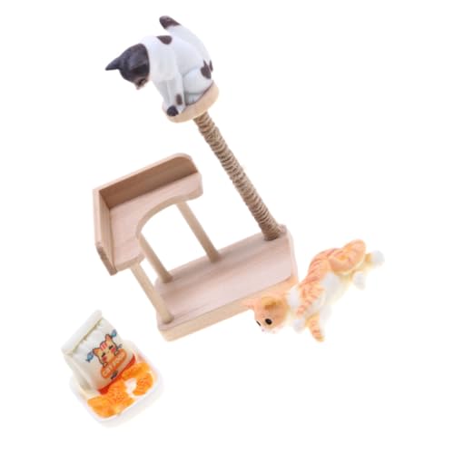 TOYANDONA Miniatur Katzenkletterturm aus Holz Langlebiges Puppenhaus Zubehör Kompakte Mini Katzenfigur mit Glatter Oberfläche Dekoratives Miniaturmöbel für Schreibtisch und Schlafzimmer für TOYANDONA Miniatur Katzenkletterturm aus Holz Langlebiges Puppenhaus Zubehör Kompakte Mini Katzenfigur mit Glatter Oberfläche Dekoratives Miniaturmöbel für Schreibtisch und Schlafzimmer für von TOYANDONA