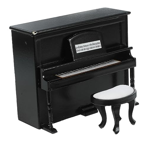 TOYANDONA Miniatur Klavier Modell Set mit Hocker für Puppenhaus Dekoratives Möbelstück für DIY Mikrolandschaften Hochwertiges Charmante Detailgestaltung TOYANDONA Miniatur Klavier Modell Set mit Hocker für Puppenhaus Dekoratives Möbelstück für DIY Mikrolandschaften Hochwertiges Charmante Detailgestaltung von TOYANDONA