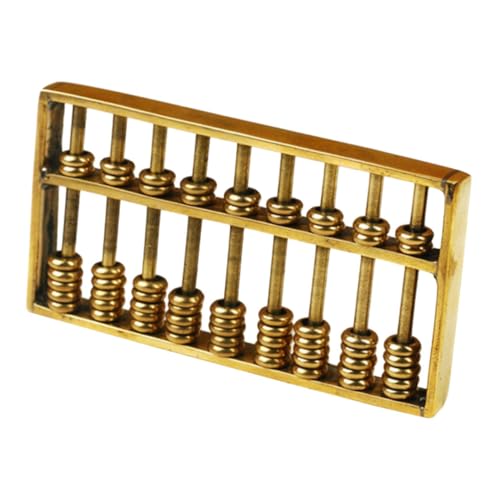 TOYANDONA Miniatur Messing Dekoration Bewegliches Kleines Zählbrett Ornament Vintage Tischdeko für Büro Wohnzimmer und Lernhilfe von TOYANDONA