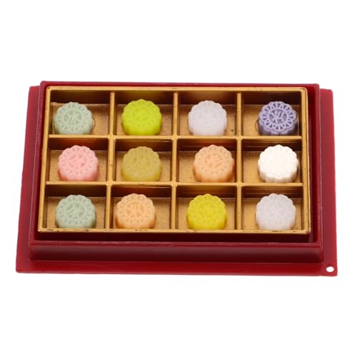 TOYANDONA Miniatur Mondkuchen Modell Kunststoff Puppenhaus Küchenzubehör Realistische Simulation Miniatur Szenerie Requisiten DIY Bastelprojekte Geschenkidee für Kreative von TOYANDONA