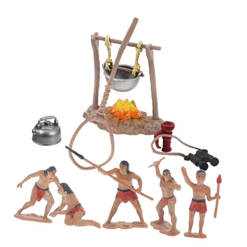 TOYANDONA Miniatur Primitivmensch Spielzeugset mit Camping Accessoires aus Kunststoff Realistische Outdoor simulationsfiguren für Langlebiges Plastiksammelset Dekoratives Landschaftszubehör TOYANDONA Miniatur Primitivmensch Spielzeugset mit Camping Accessoires aus Kunststoff Realistische Outdoor simulationsfiguren für Langlebiges Plastiksammelset Dekoratives Landschaftszubehör von TOYANDONA