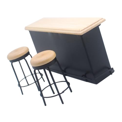 TOYANDONA Miniatur-barhocker-Set – Dekoration Für Mini- Bartheken- Stabile Konstruktion Leicht Zu Tragen Ideal Für Kinder von TOYANDONA