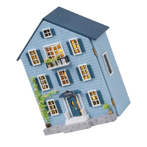 TOYANDONA Miniatur Puppenhaus Bausatz aus Holz mit Möbeln Tragbares DIY Modellhaus Set für Jugendliche Kreatives Weihnachtsdekor Stabiles Cottage Modell TOYANDONA Miniatur Puppenhaus Bausatz aus Holz mit Möbeln Tragbares DIY Modellhaus Set für Jugendliche Kreatives Weihnachtsdekor Stabiles Cottage Modell von TOYANDONA