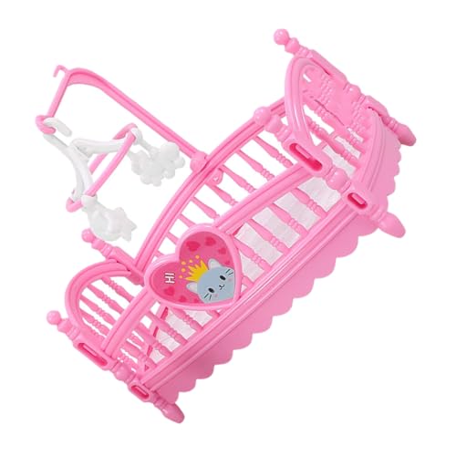 TOYANDONA Miniatur Puppenhaus Bett Spielzeugbett mit Detailreicher Handarbeit DIY Dekoration Rosa Mini Schlafzimmer Möbel für Puppenhaus Zubehör Fördert Kreativität und Feinmotorik TOYANDONA Miniatur Puppenhaus Bett Spielzeugbett mit Detailreicher Handarbeit DIY Dekoration Rosa Mini Schlafzimmer Möbel für Puppenhaus Zubehör Fördert Kreativität und Feinmotorik von TOYANDONA