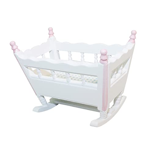 TOYANDONA Miniatur-wiegenbett Für Puppenhaus Puppenhausmöbel Aus Holz Perfekt Als Dekoration Für Kinderspielzimmer TOYANDONA Miniatur-wiegenbett Für Puppenhaus Puppenhausmöbel Aus Holz Perfekt Als Dekoration Für Kinderspielzimmer von TOYANDONA