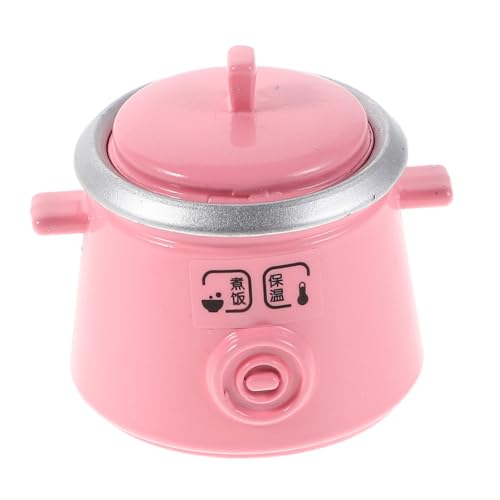 TOYANDONA Miniatur Reiskocher aus Metall Realistische Puppenhaus Küchenzubehör Robustes Mini Kochgerät für Fantasievolles Rollenspiel Detailgetreue Dekoration für Puppenhäuser von TOYANDONA