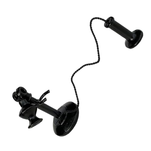 TOYANDONA Miniatur Retro Telefon Modell Schwarzes Vintage Stil Puppenhaus Zubehör Dekoratives Altes Festnetztelefon für Spiel und Sammler Detailgetreu und Vielseitig für Puppenhausräume TOYANDONA Miniatur Retro Telefon Modell Schwarzes Vintage Stil Puppenhaus Zubehör Dekoratives Altes Festnetztelefon für Spiel und Sammler Detailgetreu und Vielseitig für Puppenhausräume von TOYANDONA