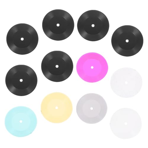 TOYANDONA Miniatur Schallplatten Modell Für Puppenhaus Dekoration Mini Record Deko Set Und Transparent Ideal Für Miniatur Landschaften Und Mini House Decor von TOYANDONA
