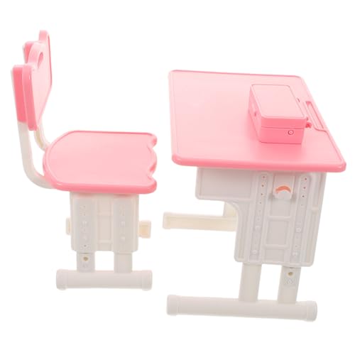 TOYANDONA Miniatur Schulset Puppenhaus Möbel Robustes Spielmöbel für Puppenhaus und Diorama Kompakte Tisch und Stuhl Kombination Dekoratives Bildungs und Spielaccessoire TOYANDONA Miniatur Schulset Puppenhaus Möbel Robustes Spielmöbel für Puppenhaus und Diorama Kompakte Tisch und Stuhl Kombination Dekoratives Bildungs und Spielaccessoire von TOYANDONA