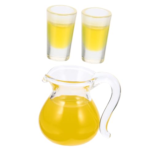 TOYANDONA Küchengeräte Spielzeug Für Kinder Miniatur Set Aus 3 Teilen Realistische Juice Kanne Mit Tassen Für Puppenhaus Dekoration Mini Wasserkocher Kit Für Kreative Spielszene Und Rollenspiele TOYANDONA Küchengeräte Spielzeug Für Kinder Miniatur Set Aus 3 Teilen Realistische Juice Kanne Mit Tassen Für Puppenhaus Dekoration Mini Wasserkocher Kit Für Kreative Spielszene Und Rollenspiele von TOYANDONA