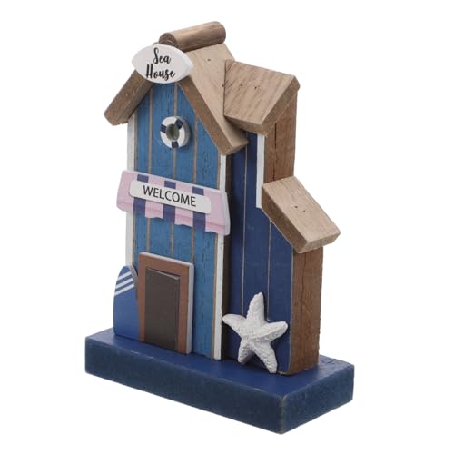 TOYANDONA Miniatur Stranddekoration Holzfiguren Mediterraner Stil Puppenhaus Zubehör Mini Strandlandschaft Deko für Sammler von TOYANDONA
