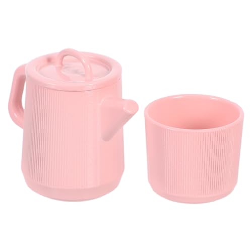 TOYANDONA Miniatur Teeset aus Legierung Miniatur Kaffeetassen und Teekanne für Puppenhaus Detailreiche Resin Teeservice Figuren Charmantes Nachmittags Tee Dekor von TOYANDONA