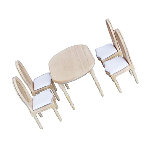 TOYANDONA 1satz Mini Haus Tisch Und Stühle Puppenhaus Möbel Modell Möbel Für Miniatur Dekoration Originelles Accessoire Für Puppenhausspielzeug Und Kreative Gestaltung von TOYANDONA