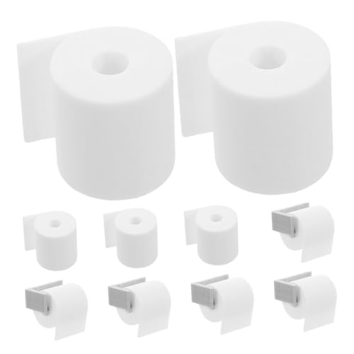 TOYANDONA Miniatur Toilettenpapierrollen Puppenhaus Badezimmer Zubehör Detailgetreue Miniatur Papierhandtücher Charmante Rollmodelle für Puppenhaus Dekoration und Sammelobjekte von TOYANDONA