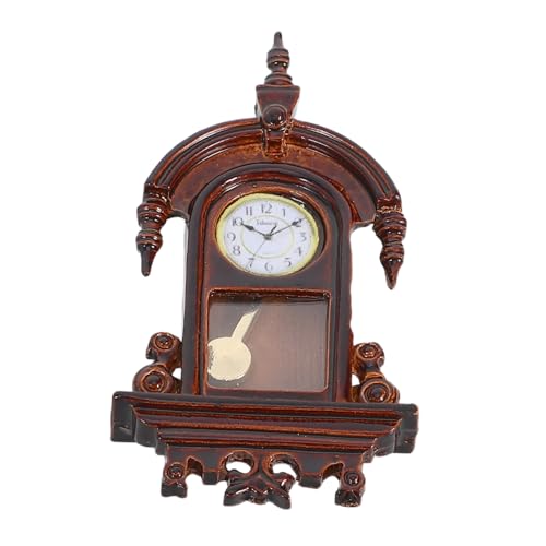 TOYANDONA Miniatur Vintage Pendeluhr Wanduhr Stabiles Puppenhaus Zubehör Detailreiches Mini Haus Uhr Modell Dekorative Szene für Wohnzimmer Schlafzimmer TOYANDONA Miniatur Vintage Pendeluhr Wanduhr Stabiles Puppenhaus Zubehör Detailreiches Mini Haus Uhr Modell Dekorative Szene für Wohnzimmer Schlafzimmer von TOYANDONA
