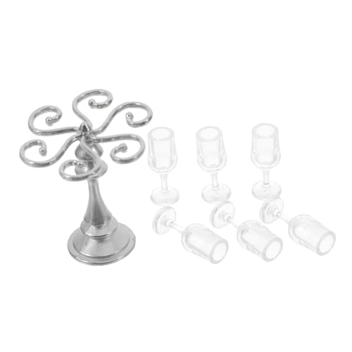 TOYANDONA Miniatur-trinkbecherhalter Aus Kunststoff Für Puppenhäuser Miniatur-weinglashalter Mini-Becher-Organizer Für Mikro-landschafts-küchendekor Puppenhaus-küchenzubehör von TOYANDONA