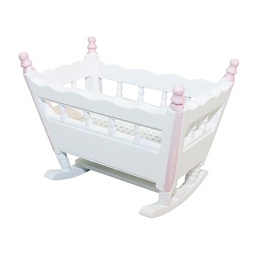 TOYANDONA Miniatur Wiege Für Puppenhaus Dollhouse Furniture Model Niedliche Mini Babybett öbel Für Puppenhaus Ideales Zubehör Für Kreative Spielwelten TOYANDONA Miniatur Wiege Für Puppenhaus Dollhouse Furniture Model Niedliche Mini Babybett öbel Für Puppenhaus Ideales Zubehör Für Kreative Spielwelten von TOYANDONA