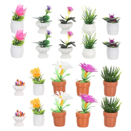 TOYANDONA Miniatur-topfpflanzen: 20 Stück Mini-kunstpflanzen-Ornamente, Puppenhaus-zubehör im Maßstab 1:12, Ideal für Puppenhaus-Dekoration, Weihnachts- Und Geburtstagsgeschenk, DIY-Handwerk TOYANDONA Miniatur-topfpflanzen: 20 Stück Mini-kunstpflanzen-Ornamente, Puppenhaus-zubehör im Maßstab 1:12, Ideal für Puppenhaus-Dekoration, Weihnachts- Und Geburtstagsgeschenk, DIY-Handwerk von TOYANDONA