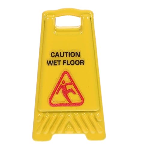 TOYANDONA Miniatur-Schild Nasser Boden Aus Legierung Warnschild Für Puppenhäuser Und Modellbau Mini-Warnschild Rutschiger Boden Puppenhaus-dekor Winzige Sicherheitsbeschilderung Für TOYANDONA Miniatur-Schild Nasser Boden Aus Legierung Warnschild Für Puppenhäuser Und Modellbau Mini-Warnschild Rutschiger Boden Puppenhaus-dekor Winzige Sicherheitsbeschilderung Für von TOYANDONA