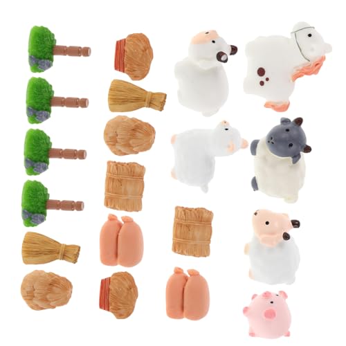 TOYANDONA Miniature Farm Animal Figuren Set Kreative Mikrolandschaft Dekoration mit Mini Heuballen und Tierfiguren für Garten Puppenhaus und Bastelprojekte für Familienaktivitäten TOYANDONA Miniature Farm Animal Figuren Set Kreative Mikrolandschaft Dekoration mit Mini Heuballen und Tierfiguren für Garten Puppenhaus und Bastelprojekte für Familienaktivitäten von TOYANDONA