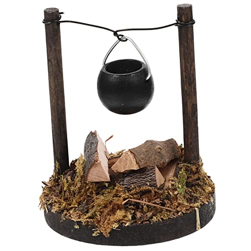 TOYANDONA Miniaturen Puppe Figur Miniaturzubehör für den Garten drinnen Miniaturkessel deko Verschleißfestes Miniaturmodell Miniatur-Zeug realistisches Miniaturspielzeug Miniatur -Dinge Holz von TOYANDONA