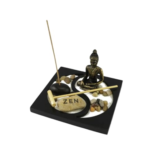 TOYANDONA Buddha Statue Mini Zen Garten Für Meditation Dekorative Sand Tray Für Büro Und Zuhause Inklusive Zufälligem Rake-Farben Zen Feeling Für Entspannung Und Kreativität TOYANDONA Buddha Statue Mini Zen Garten Für Meditation Dekorative Sand Tray Für Büro Und Zuhause Inklusive Zufälligem Rake-Farben Zen Feeling Für Entspannung Und Kreativität von TOYANDONA