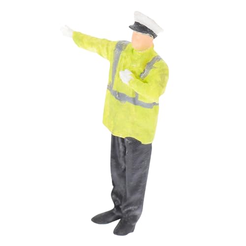 TOYANDONA Miniaturmodell-Requisiten Aufkleber Auto Besatzung Figuren kleines Hauszubehör Puppenhaus-Polizeistatue kleines Modell der Straßenpolizei Miniaturornamente Miniaturzubehör Harz von TOYANDONA