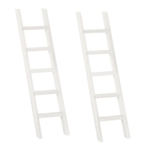 TOYANDONA 2stücke Holzleiter Für Puppenhaus Simulierte Möbel Dekoration Weißes Hochwertiges Holz Haus Zubehör Chic Fotorequisiten Für Kreative Gestaltung von TOYANDONA
